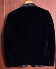Boys Black Velvet Tuxedo Blazer 170cm us 16  Satin Collar Formal Dinner Jacket
