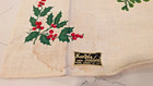 Nwt Vintage Kay Dee  poinsettia And Berry    Christmas Linen One Tea Towel