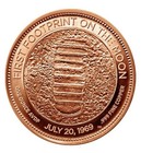 Man Walks On The Moon First Footprint July 20 1969  999 Copper 1 Oz Coin