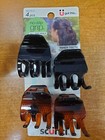 4 Packs Of 4  Scunci No Slip Grip Hair Jaw Clips Brown   Black  2209  R8p8b