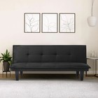 Modern Faux Suede Convertible Futon Sofa Bed Upholstered Couch Adjustable