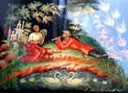 Palekh 1960 s Russian Lacquer Box Vintage Handmade Papier-mache Mstera
