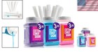 Delicious Cotton Candy Sugar Kit 3-pack With 100 Premium Cones - Fun For All