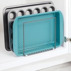 Steel Storage Tray Organizer Rack For Kitchen Cabinet - Divided Holder With 3 S