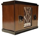 1934 Deluxe 45 Small Wooden Case Tabletop Trf Radio - Restored  Works