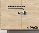4 Pack Child Proof Sliding Cabinet Door Code Locks Baby Safety Cupboard Locks   