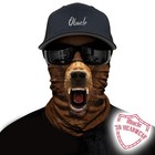 Obacle Animal Half Face Mask Sun Dust Wind One Size  Bear Open Mouth Brown