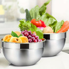 7x Stainless Steel Mixing Bowls Nesting Bowls With Lids Baking Cooking Prepping