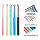 Honoson 5 Pieces Acrylic Nail Brush 3d Brushes 5 Count  pack Of 1   Gold