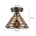 Vintage Ceiling Light Chandelier Stained Glass Lamp Corridor Flush Mount Fixture
