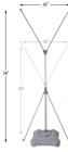 Outdoor Adjustable X Banner Stand W  Water Base Trade Show Display Banner 2 Or 1