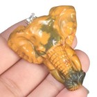 1 85  Natural Pietersite Crystal Hand Carved Elephant Head Pendant    37d67