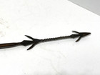 Antique Hand Forged Fishing Spear With Wood Handle