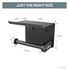 Matte Black Toilet Paper Roll Holder With Shelf Setsail Wall Mount