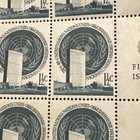 1951 United Nations First Issue Stamps Full Sheet United Nations Headquarters Ny
