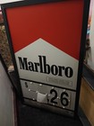 Metal Marlboro Cig Price Sign That Hung On Gas Station Outside Wall
