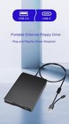 External Floppy Disk Drive Usb 2 0 usb-c 3 5  For Pc Mac Laptop Windows