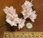 Millinery Flower Doll Size 1  Pink Champagne 2p Lot For Hat Wedding Or Hair Y221