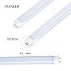 4  T8 Led Tube Lights Clear Cover Ballast Bypass 4000k Fluorescent Pack 4 10 25