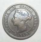 1896 Canada Queen Victoria Large Cent Km 7 Bronze F-vf 5 67 Grams Coin
