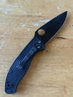 Spyderco Tenacious Folding Knife Black Frn Plain Edge Used