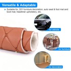 59  W Vinyl Faux Leather Fabric Car Upholstery Home Diy Quilted 1 3 5 Yard Brown
