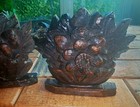Antique Rare Decorative Salvage Rose rosette Wooden Wall fireplace Hangings