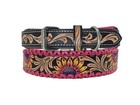 Stg Genuine Leather Dog Collar Handmade Tooling Dog Collar Adjustable Collar