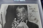 Louis Armstrong Autographed 8x10 Photo Jazz Musician Trumpeter  Psa Slabbed