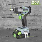 Workpro 20v Cordless Impact Wrench 1 2 In  Led Work Light And Belt Clip Included
