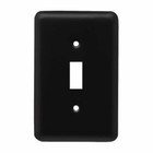W10245v-fb Flat Black Stamped Metal Single Switch Cover Plate 3 Pack