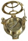 Antique Look Brass Sundial Clock Compass 4 Inch Marine Nautical Gift 