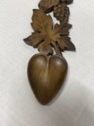 Welsh Love Spoon Hearts Woodcraft Hand Carved Lime Wood Vine Heart Bowl 10   