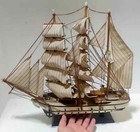 Vintage Handmade Wood Model Sailing Boat Large Ship Sailor Nautical Decor