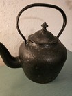 Antique Late 19th Century Cast Iron Tea Kettle W original Lid-very Good