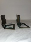 Vintage Lions Of Judah Jewish Judaica Brass  Bookends Israel 3 5 8 x3 