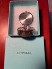 Tiffany And Co Sterling Silver Pocket Compass 925 Included Pouch And Box 