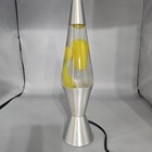 Vintage Motion   Glitter Lava Lamp Model 8000 16 5  Peach Orange Wax Silver 2003