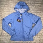 Patagonia Breezeway Jacket Blue Womens Xs Hooded Lightweight Full Zip Rain Coat