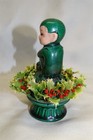 Lefton Japan Green Holly Pixie Decoration - Felt Bottom
