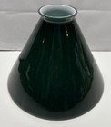 Vintage Green Cased Glass Lamp Shade conical Emeralite emerald victorian 2    Fit