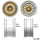 Aluminum Wheels Rim  f r  For Tamiya 1 10 Porsche 934 Coupe Vaillant Ta02sw Ta02