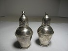 Vintage Sterling Weighted  Salt   Pepper Shakers 3 1 4  Tall   