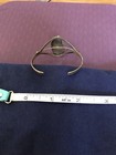 Vintage Navajo Sterling Silver Cuff Bracelet W Blue Turquoise   Red Coral Stones