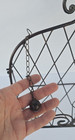 Vintage Ornate Cast Metal Cookbook Stand Chain Ball Page Weights Small Bird