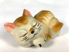 Japanese Sleeping Cat Chopstick Rest Hashioki Porcelain Hand Painted Vintage