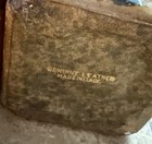 Vintage Italian Leather Wrapped Glass Decanter Bottle With Stopper Made In Italy