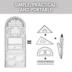 Multifunctional Ruler Geometric Drawing Template Measuring Drafting Tools New