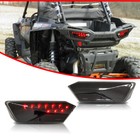 Pair Smoke Led Red Tail Lights For 14-19 Polaris Rzr Turbo 1000 Xp 900 S 2412341