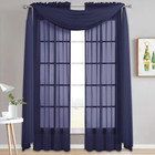 Scarf Sheer Curtain 216 Length - Window Topper Valance Voile Panel Classic For S